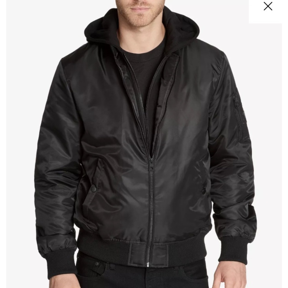 Guess bomber jacket with hood